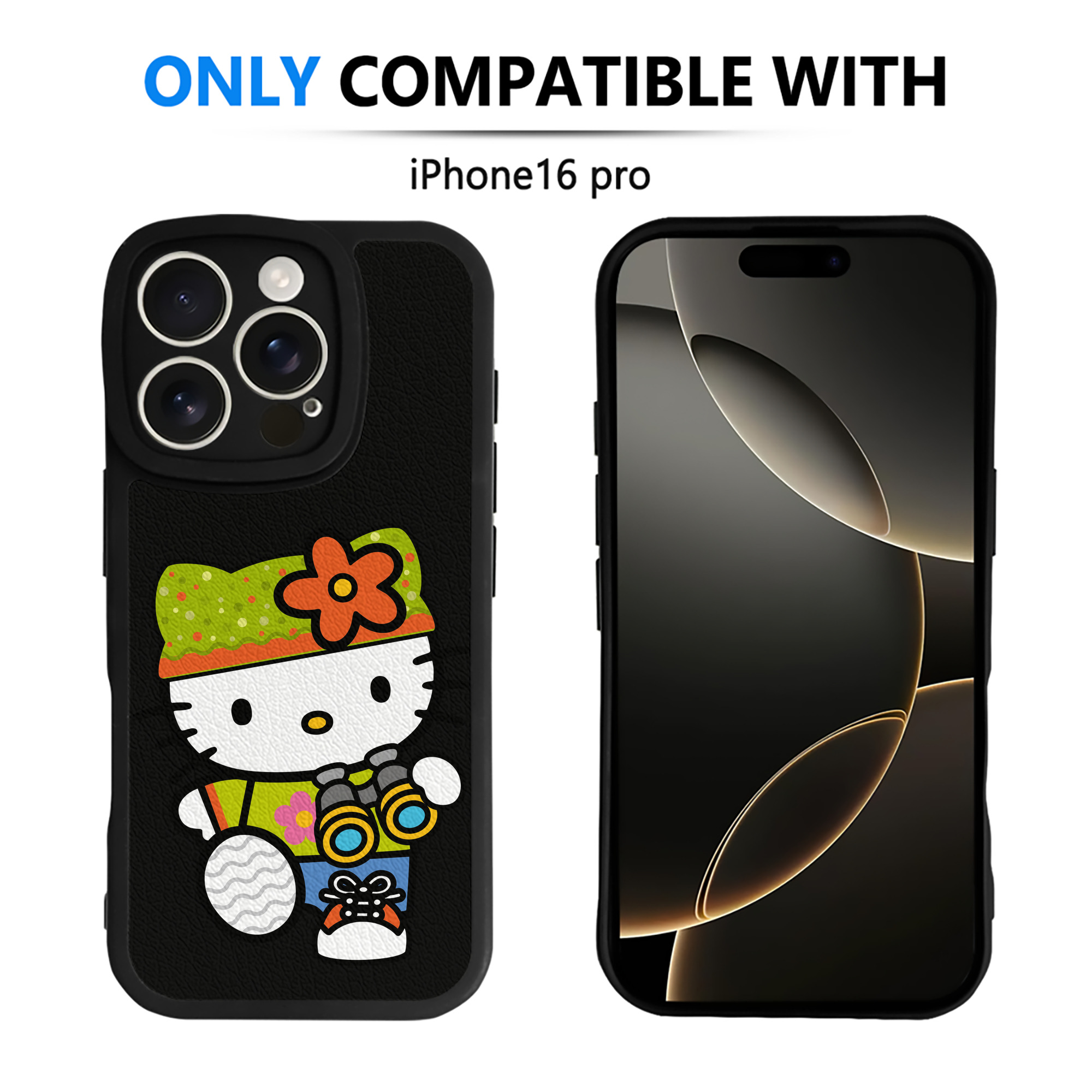 （画像用） Hello Kitty ハローキティ 【iPhone 16シリーズ対応】シリコンスマホケース（レザー調） 材質：シリコン